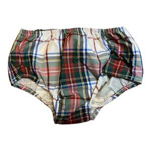 Ralph Lauren Baby Bloomers Plaid Unisex Size 12 Months Holiday Cream